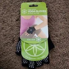 Gaiam Super Grippy Yoga Gloves Women Gloves No Slip One Size Workout Yoga NWT