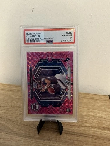Cj Stroud Pink Camo Mosaic Prizm Debut PSA 10