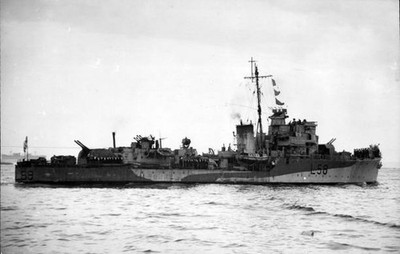 British Royal Navy Battleship Hms Quantock Shipping Naval Old Photo