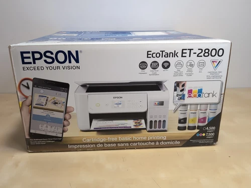 Epson EcoTank ET-2800 Color Inkjet All-In-One Printer - Black - Picture 1 of 3