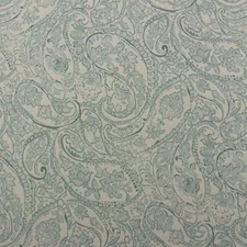BALLARD DESIGNS SHEMAR MIST SOFT GREEN PAISLEY FLORAL LINEN FABRIC BY YARD 54"W