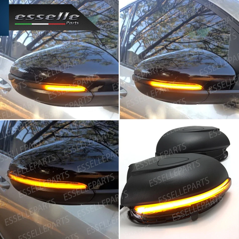 COPPIA FRECCE SPECCHIETTI LED DINAMICHE PROGRESSIVE SEQUENZIALI VW GOLF 6 VI - Immagine 3 di 4
