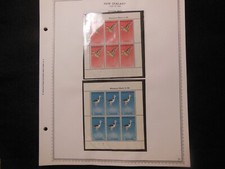 12 fogli in miniatura NUOVA ZELANDA Birds Health, VF MNH su 6 pagine album Minkus