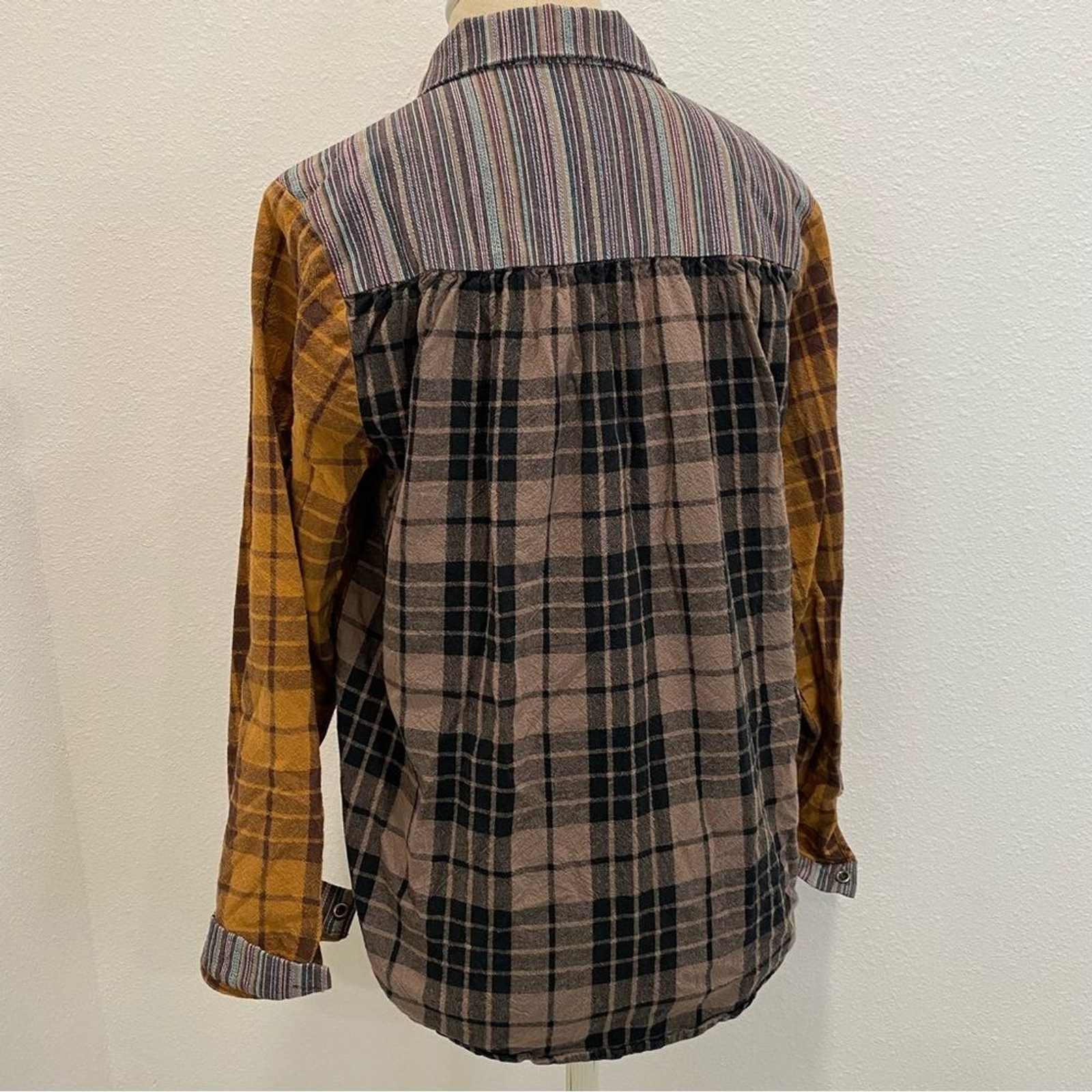 Savanna Jane Womens Patchwork Button Down Shirt F… - image 3