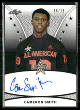 Cameron Smith 2019 Leaf US Army All American Game Black Auto 15/15