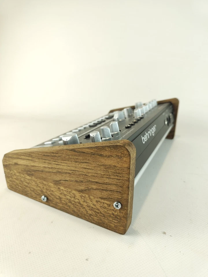 Behringer TD3 Real Oak Wood Stand Side panel Bass Line Synthesizer Wooden Stand - Image 2 of 4