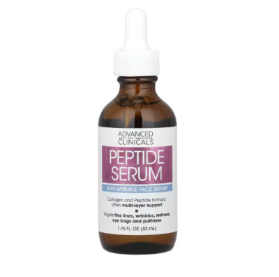 Advanced Clinicals, Peptide Serum, Peptidserum, Anti-Falten-Gesichtsserum, 52 ml