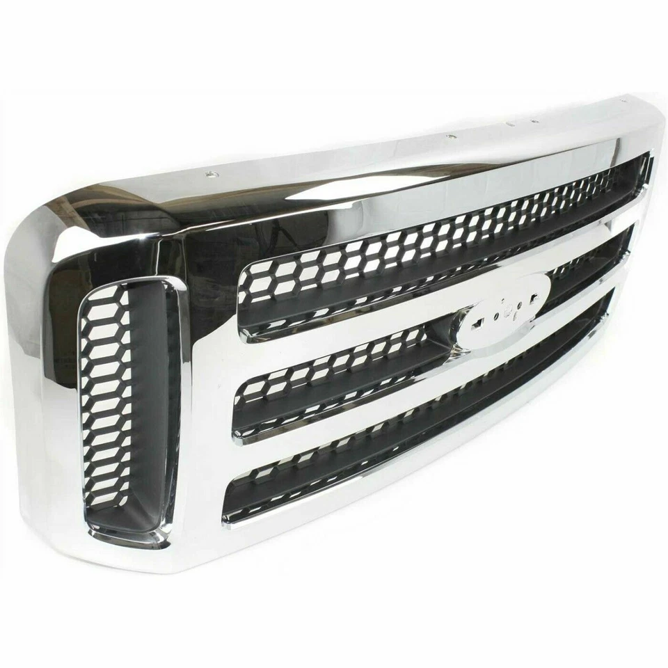 New Chrome Grille For 2005-2007 Ford F-250 F-350 F-450 Super Duty SHIPS TODAY - Image 3 of 4
