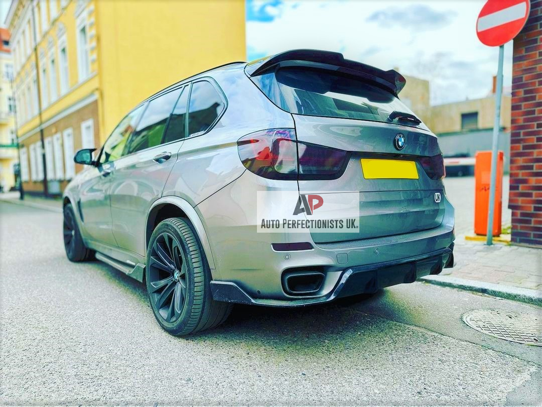 BMW X5 F15 X5M Gloss Black Rear Diffuser Lip Valance Bumper + Side ...