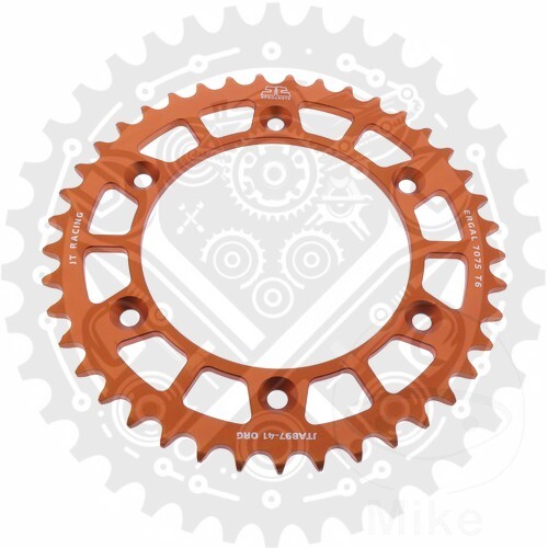 Aluminum Black JT Sprockets JTA897.42ORG 42 Tooth Orange Racelite