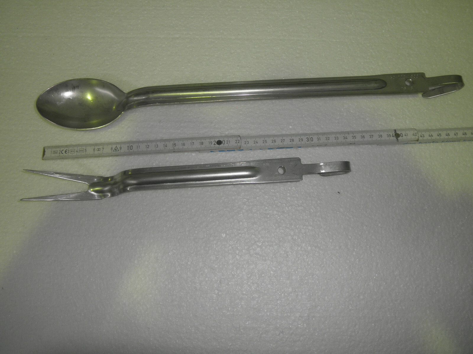 Fleischgabel Edelstahl Mit Holzgriff - Große Grillgabel 26,5 Cm Für Küche