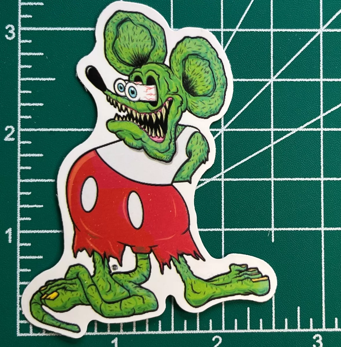 Rat Fink R F Mickey Mouse Vinyl Sticker Decal PVC Durable Ed Roth Big Daddy