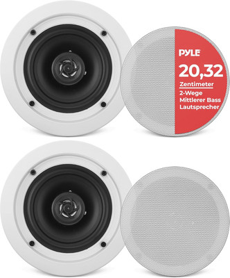 Pyle Deckenlautsprecher, 200W- Einbaulautsprecher, Deckenlautsprecher Bluetooth,