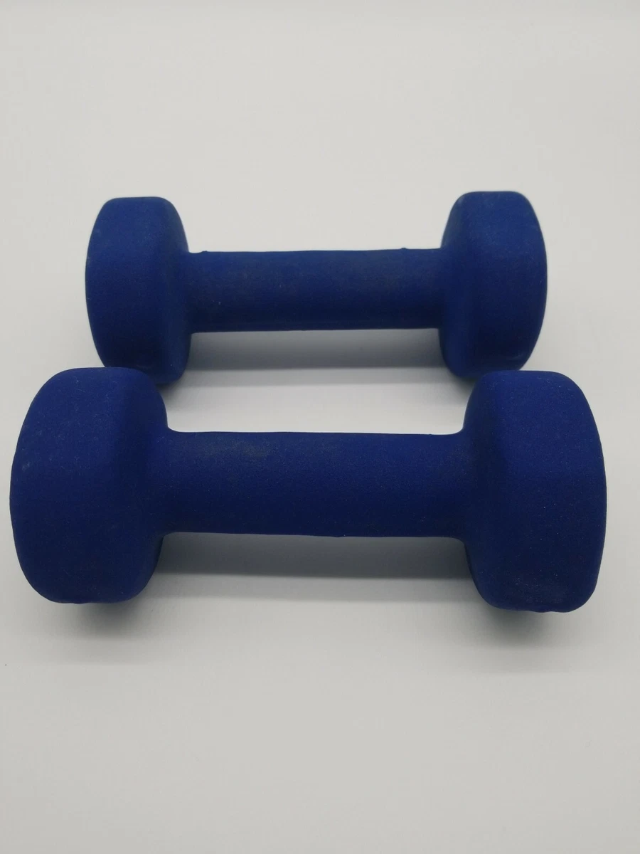 2 Reebok 5 Lb Neoprene Weights Blue sanitized Total Weight 10