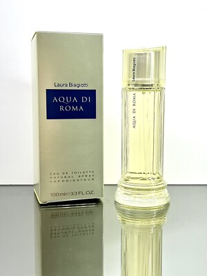 AQUA DI ROMA by Laura Biagiotti 100ml-3.3oz-100ml EDT Spr NEW-DISCONTINUED (BJ49