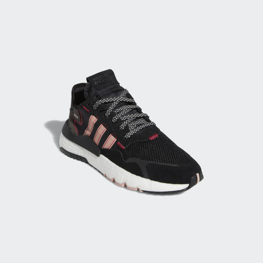 Adidas Originals Nite Jogger Casual Shoes Black/Pink Spirit/Black Size