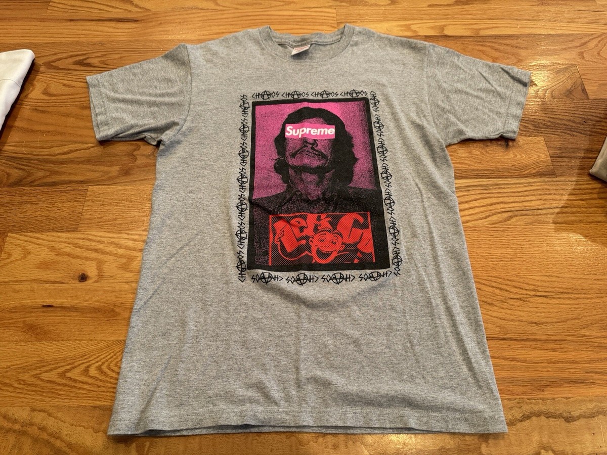 Supreme Charles Bronson T Medium Gray Used 100% Authentic Box Logo