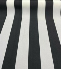 Indoor/Outdoor Upholstery Fabric Black with White Stripe Pattern - 78" x 54" — listing 3