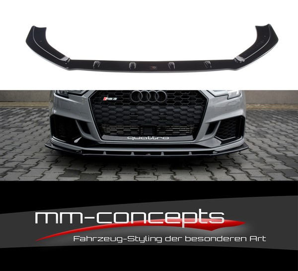 Cup Spoilerlippe Schwarz FüR Audi RS3 8V Facelift Frontspoiler Spoilerschwert V1-image