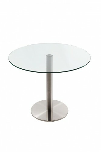 Round Toughened Designer Glass and Chrome coffee table for home living room