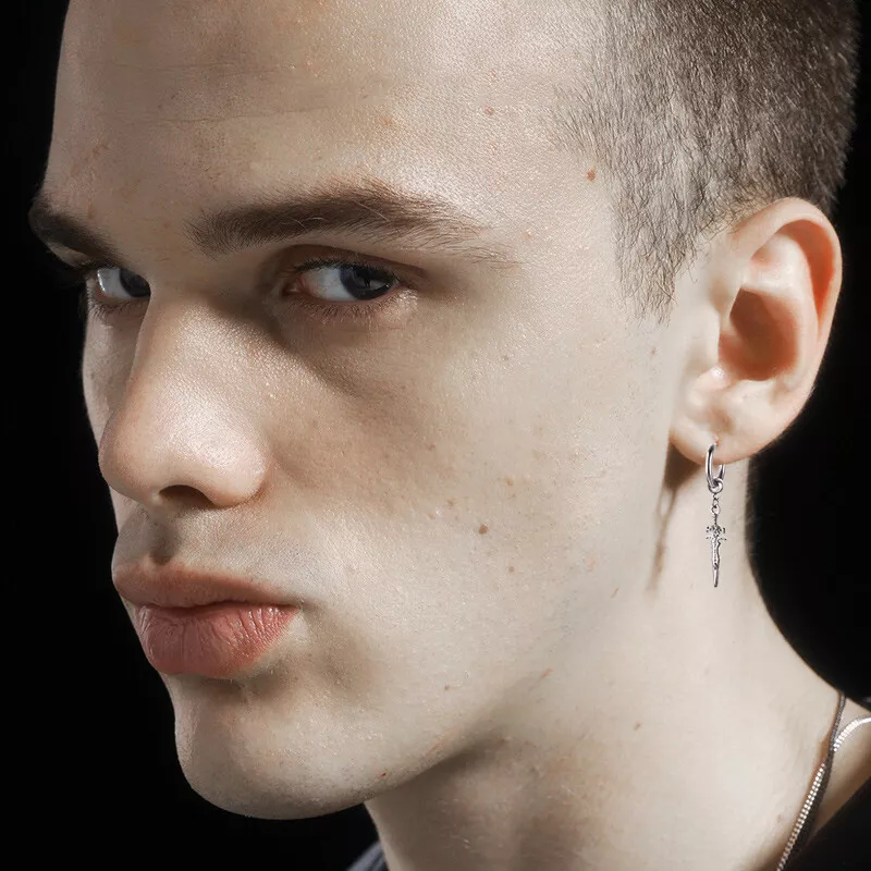 Dangling male earrings deals