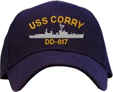 USS Corry DD-817 Embroidered Baseball Cap 3 Colors Available