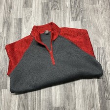 EDDIE BAUER 1/4 Zip Mock Neck Gray Pullover Sweater Boy's Size XL