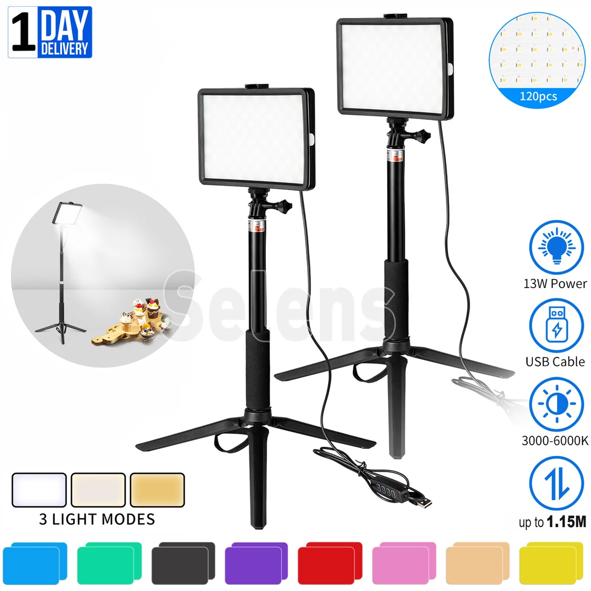 12 Inch Dimmable LED Selfie Ring Light Kit With Tripod Stand,Carrying Bag,Photo Holder Video Studio Photography Lighting For Makeup,Live Streaming,Tiktok,YouTube Video