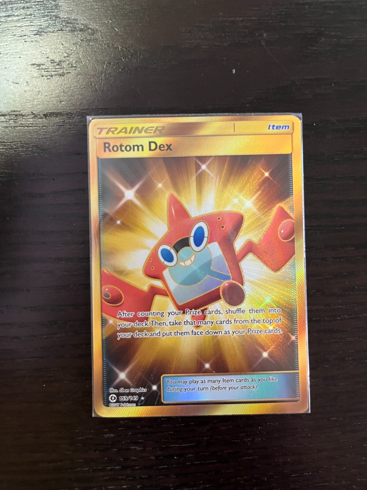 Rotom Dex - 159/149 - Pokemon Sun & Moon Base Set Secret Rare Card NM