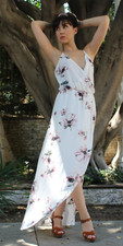 Floral Maxi Dress w. Asymetrical Hem | Half Lined S M L by La Banga LBD9655A