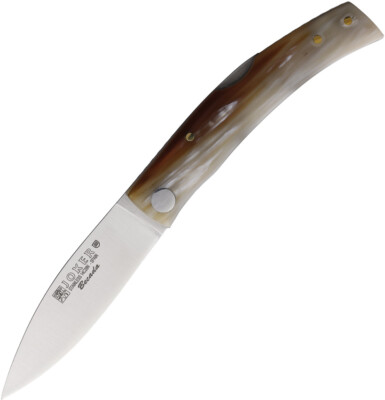 Joker Becada Lockback White & Brown Folding 14C28N Sandvik Pocket Knife NA153