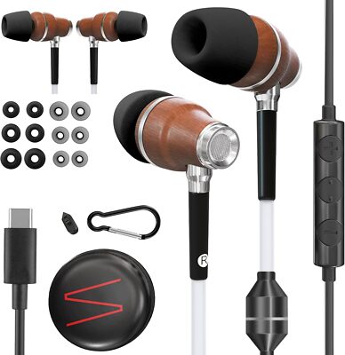Symphonized Airtube Headphones EMF Earbuds, 8mm Bass Drivers High Audio Quality