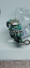 Huge Sterling Chunk Turquoise multi strand Buffalo Nickel Bracelet Native Vintg — photo 3
