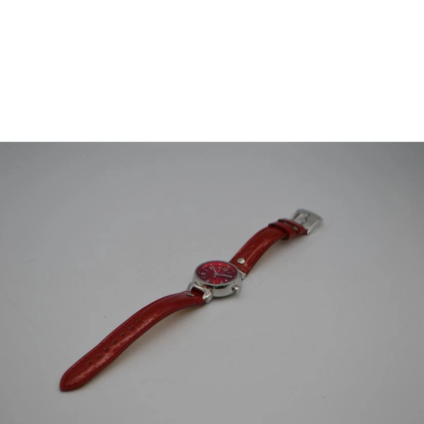 LOUIS VUITTON（LV） Orologio da polso Louis Vuitton Q121T Tambour diamante rosso quarzo argento usa