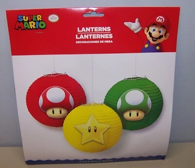 MESA SUPER MARIO BROTHERS HANGING PAPER LANTERNS (3)~ Birthday Party Decoration