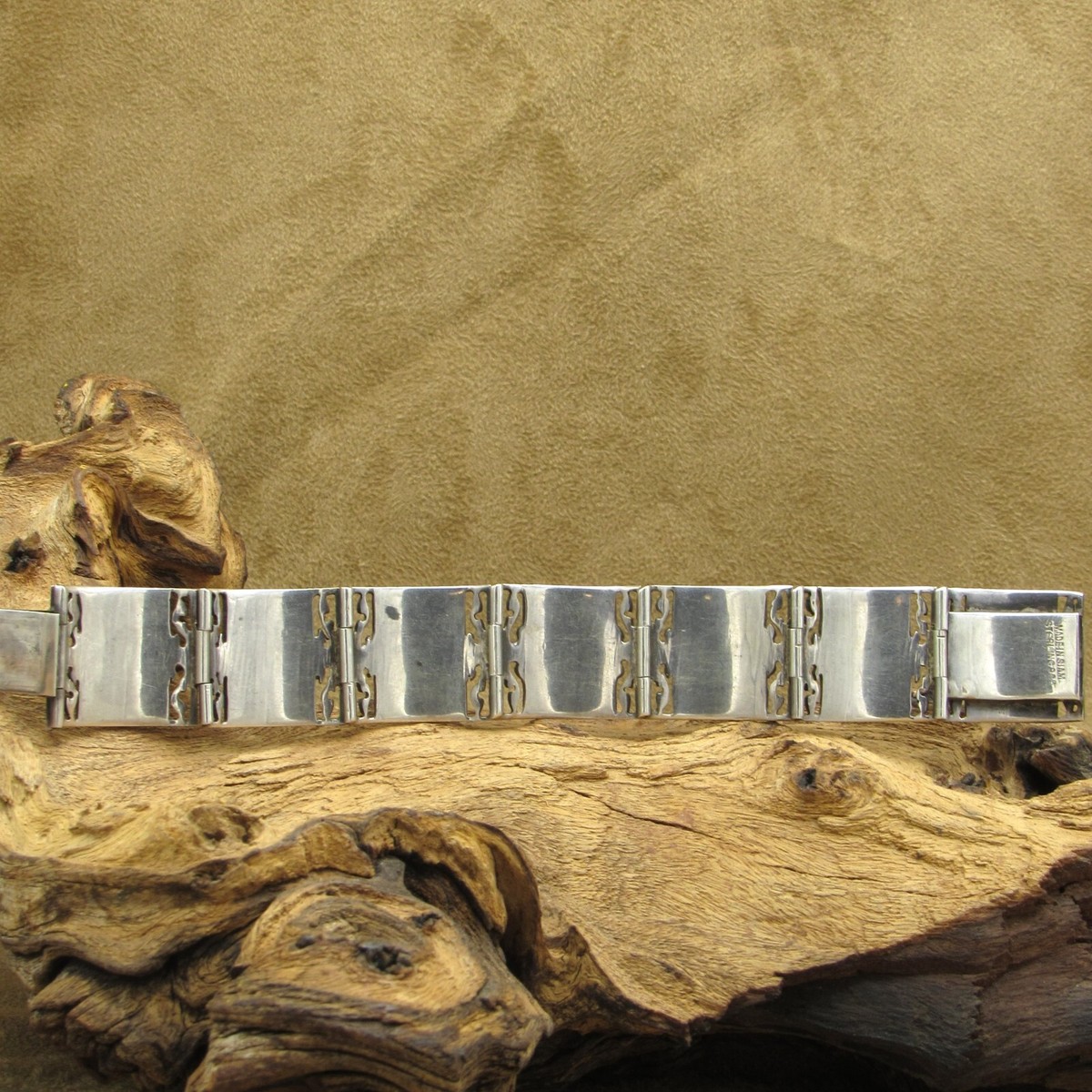 Vintage Sterling Silver Siam Square Link Bracelet | eBay
