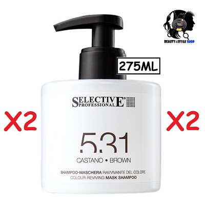 2X SELECTIVE PROFESSIONAL BROWN HAIR COLOR COLORED MASK SHAMPOO 531