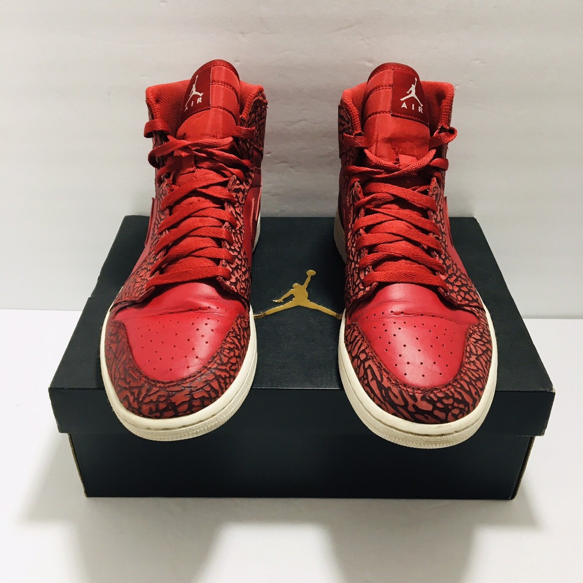 Nike Air Jordan1 High Red Elephant Print