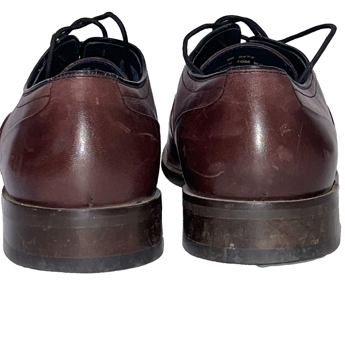 Johnston & Murphy Men\'s Burgundy Leather Cap-Toe Oxfords. Johnston & Murphy Burgundy Leather Cap Toe Oxfords Shoes  main image 2