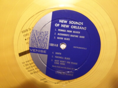 YELLOW VINYL VENISE LP RECORD/NEW SOUNDS NEW ORLEANS /DIXIELAND