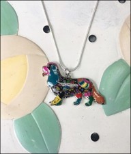 Spaniel Enamel Charm Necklace - NEW - FREE SHIPPING