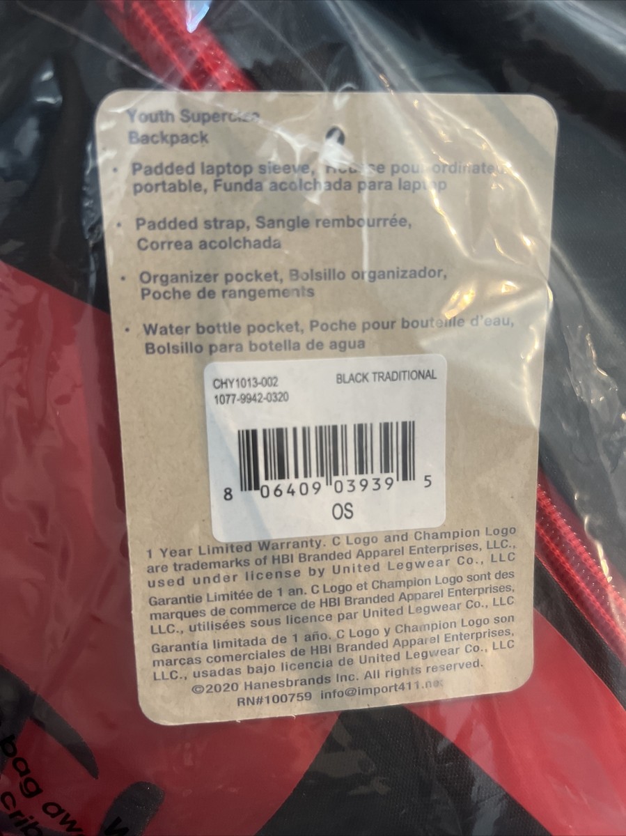 BRAND NEW With TAGS attached CHAMPION YOUTH SUPERSIZE BACKPACK
