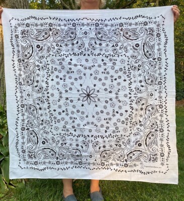 BIG ASS BANDANA Extra Large Texas Size Paisley Bandana 42x42 in