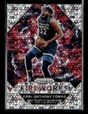 2020-21 Panini Prizm #23 Karl-Anthony Towns Fireworks Fast Break Timberwolves