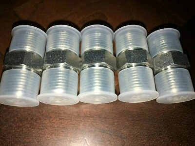 5 PC. BRENNAN 3/8" MNPT x 3/8" MNPT HEX NIPPLE PLATED STEEL HYDRAULIC 5404-06-06