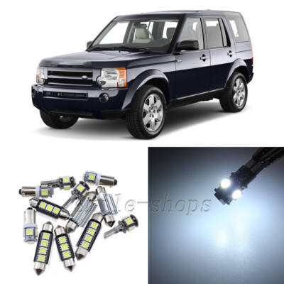 Error Free White 15pcs Interior LED Light Kit for 04-09 Land Rover Discovery 3
