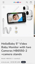 HelloBaby 5" Digital Video Baby Monitor w/ Two Cameras, Model HB6550-2 opened