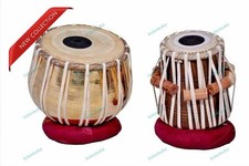 Holz Dayan Musikinstrumententasche Messing Tabla Set Schnitzerei darauf Sheesham