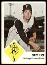 1963 FLEER ROY FACE 57 VG-EX BASEBALL PITTSBURGH PIRATES