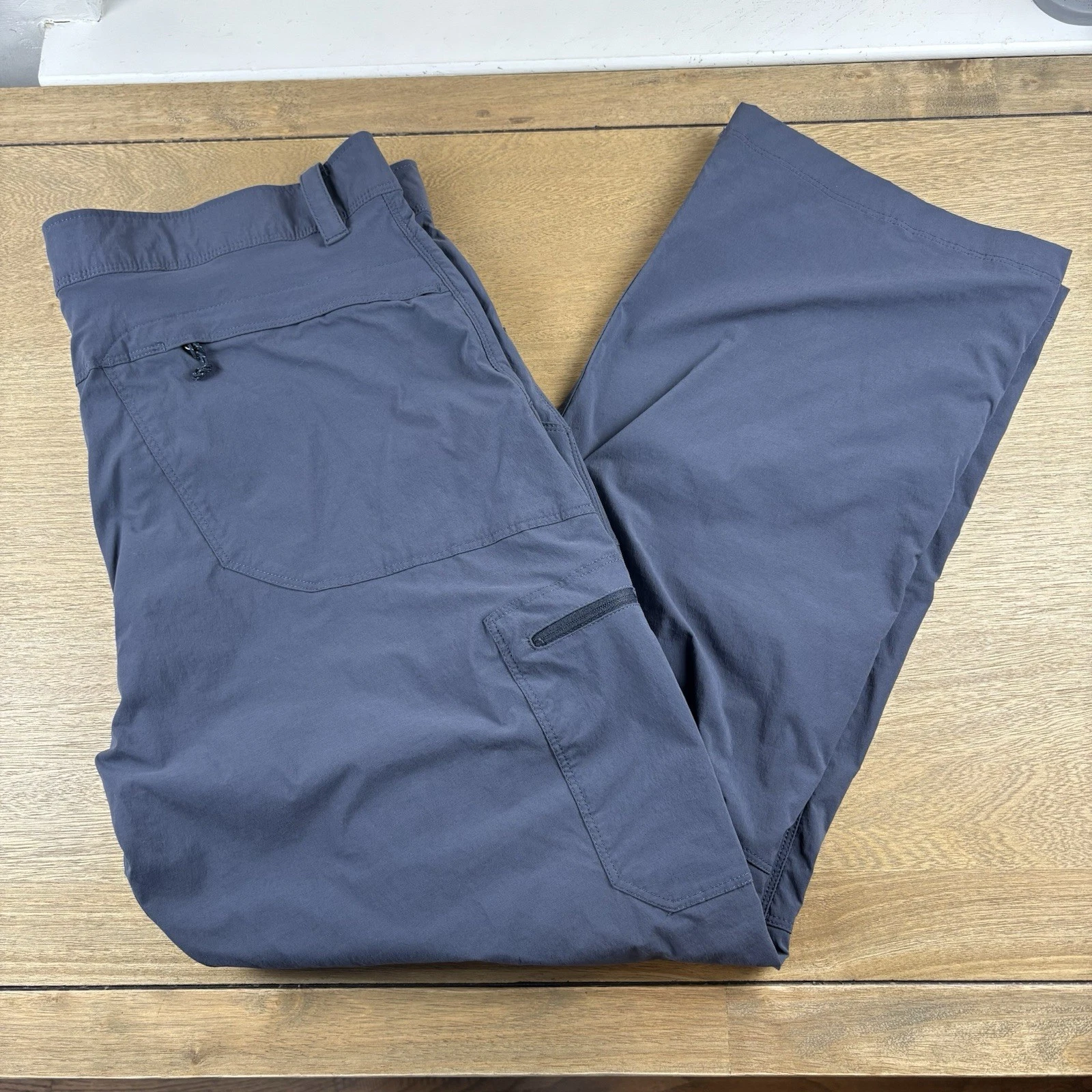 LL Bean Cresta Pants Men’s 35x29 Blue Water Resistant Cargo Hiking Outdoor $90